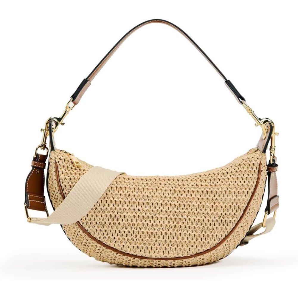 Straw Crossbody Bag Women Beach Woven Hobo Shoulder Purse Chic Summer